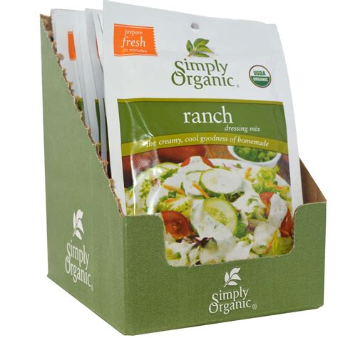 Simply Organic, Ranch Dressing Mix, 12 Packets, 1.00 oz (28 g) Each - iHerb