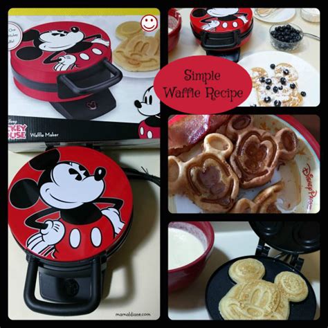 Simple Waffle Recipe with Mickey Mouse! – Mamal Diane