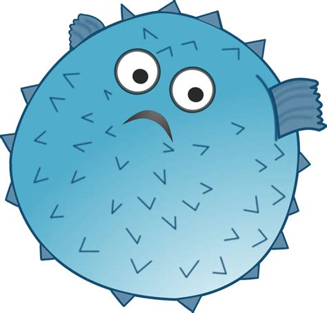 Cartoon blowfish - Openclipart