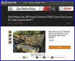 John Deere Gator XUV 550 S4 RealTree Camo Seat Cover Seatback MOLLE ...