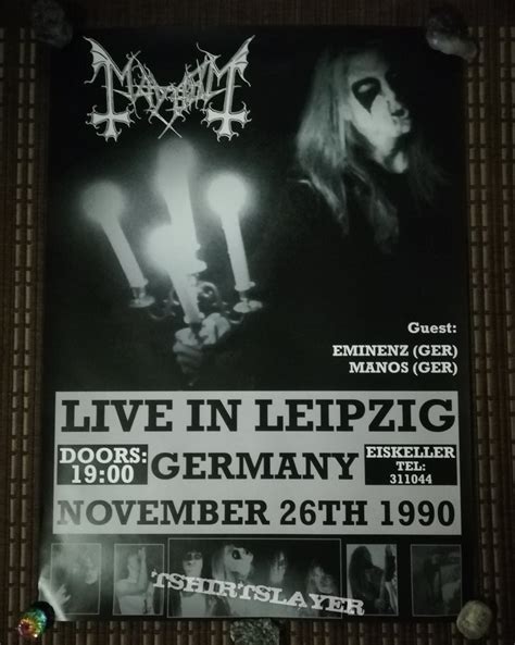 Mayhem 'Live in Leipzig' poster | TShirtSlayer TShirt and BattleJacket ...