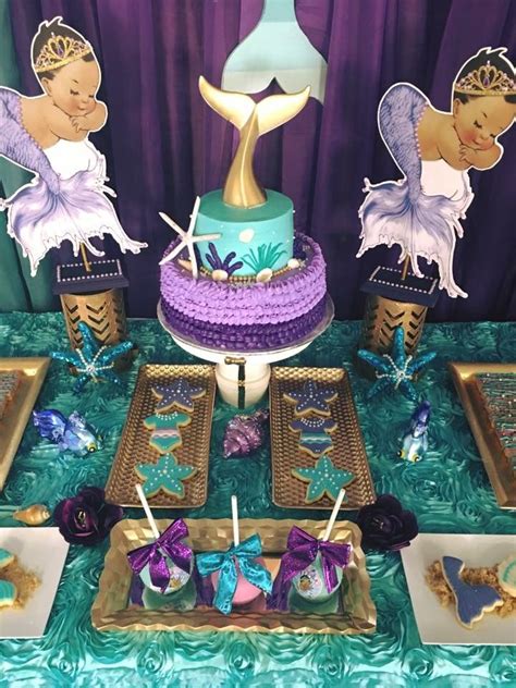 Mermaid baby shower | Mermaid baby shower theme, Mermaid baby shower ...