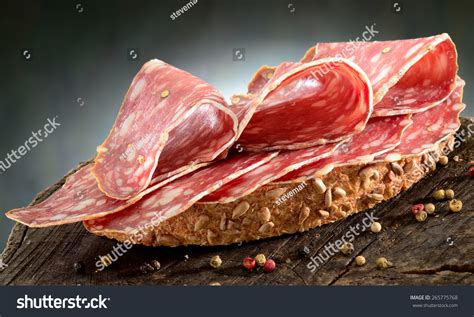 Salami Sandwich Open Sandwich Salami Slices Stock Photo 265775768 - Shutterstock