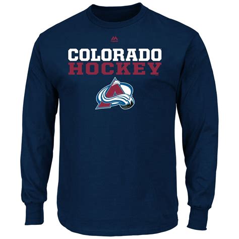 Men's Colorado Avalanche Majestic Navy Feel the Pressure Long Sleeve T-Shirt - Shop.NHL.com