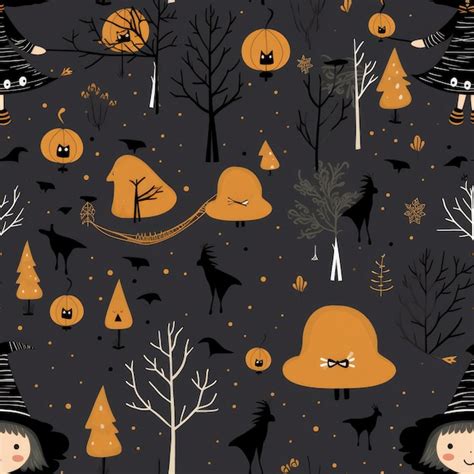 Premium AI Image | Witchy Delights A Captivating Halloween Wallpaper ...