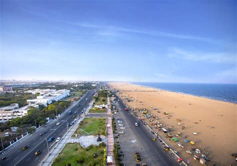 Marina Beach Chennai City Tamil Nadu India Bay of Bengal Chennai ...