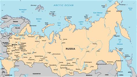 Map Of Russia With Cities