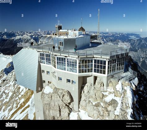 Summit station, Zugspitze, Germany's highest mountain, Wetterstein ...