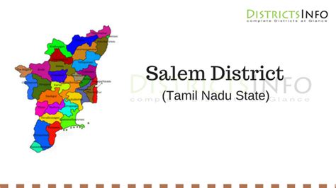 Salem District With Talukas in Tamil Nadu State