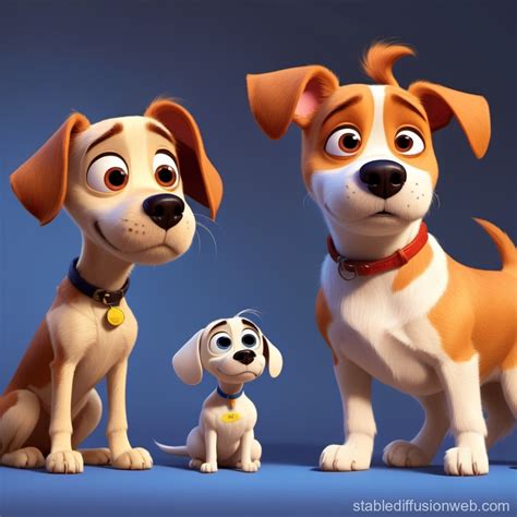 Pixar's Animated Dog Breeds | Stable Diffusion Online