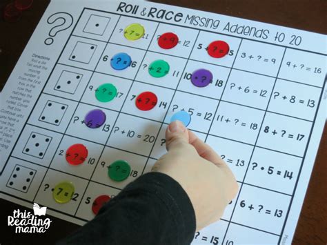 Addition and Subtraction Games - Roll and Race - This Reading Mama