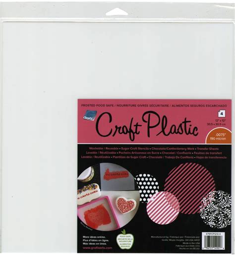 Grafix Foodsafe Craft Plastic Sheets 12"X12" 4/Pkg-Frosted .0075 - Walmart.com - Walmart.com