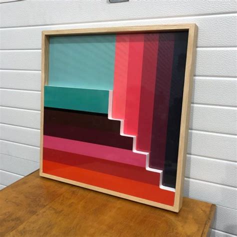 LIKE NEW West Elm Colorful 3D Modern Wall Hanging – Creative Bargains