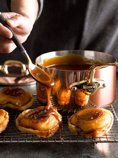 Mini Tartes Tatin with Caramel Sauce | Here, using purchased puff ...