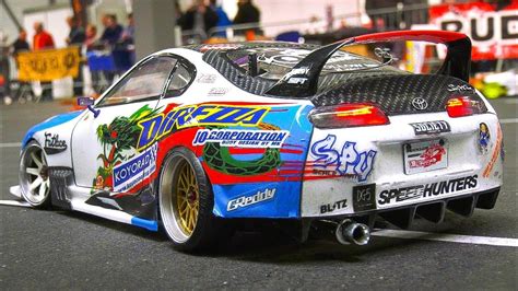 GREAT RC SCALE MODEL DRIFT CAR TOYOTA SUPRA IN DETAIL AND DRIFT PERFORMANCE!! - YouTube