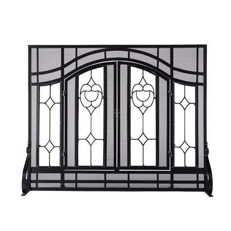 Plow & Hearth 2-Door Single Panel Steel Fireplace Screen & Reviews | Wayfair