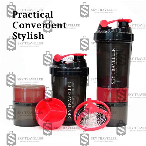 Fitness Sports Protein Shake Bottle Mixing Powder Blender Shaker Cup ...