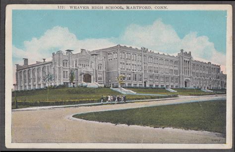 Weaver High School in Hartford CT postcard ca 1930