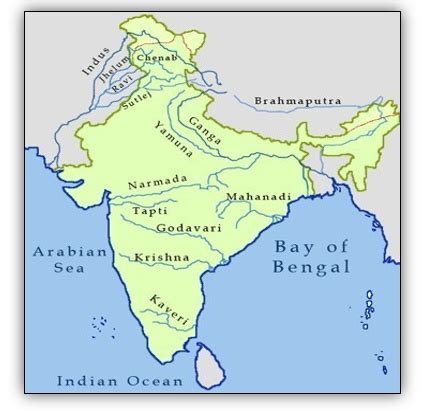 India political map with major rivers and dams marked in it - Home Work Help - Learn CBSE Forum