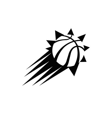 Phoenix suns black and white logo vector 26784010 Vector Art at Vecteezy