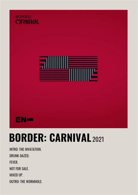 Border: Carnival Enhypen Polaroid Album Cover | Just lyrics, Music poster, Music poster design