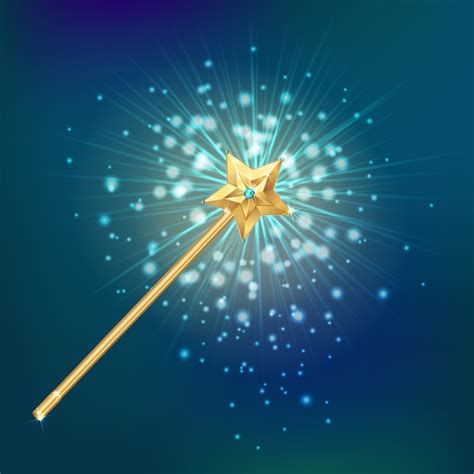 Free Vector | Magic wand realistic background