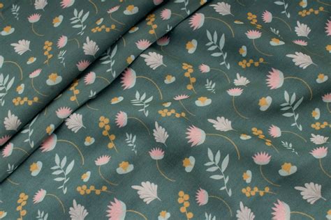 1 yard of Scandinavian Print Fabric Sage Green Fabric Muslin | Etsy