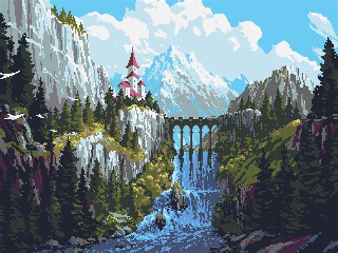 ArtStation - Landscape Pixelart, Philipp A. Urlich | Pixel art ...