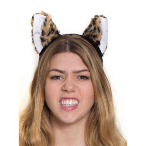 Plush Leopard Ears On Headband | Leopard ears, Leopard costume, Ear