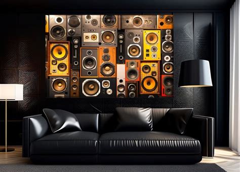 Retro Vintage Style Music Sound Speakers, Music Lover Print Canvas ...