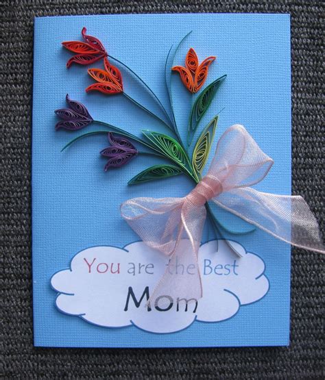 Paper Quilled Sweet Happy Birthday and Mothers day card with flower for mom or Dad. $6.99, via ...