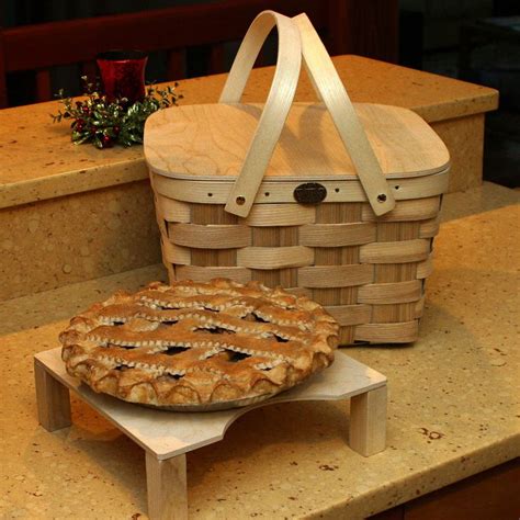 Peterboro Two-Pie Basket with Solid Lid and Tray | Basket, Tray, Lidded ...