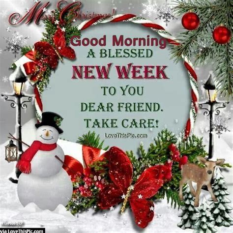 Good Morning A Blessed New Week Christmas Quote | Good morning christmas, Good evening greetings ...