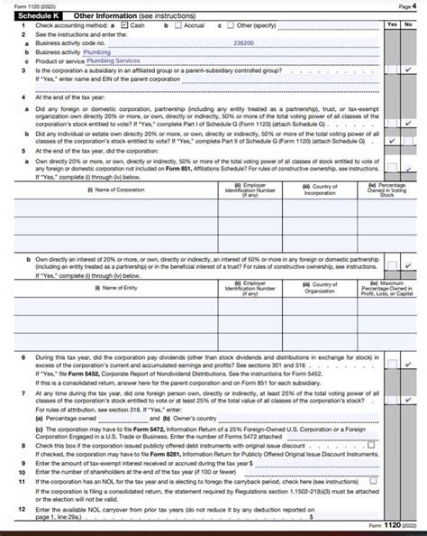 How To Fill Out Form 1120 (With Example)