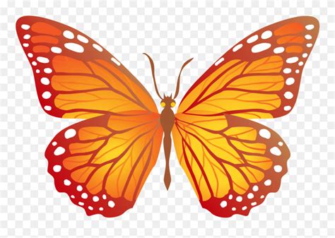 Orange Butterfly Clipart Png Transparent Png (#5764933) - PinClipart