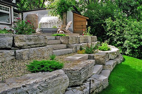 Calgary Landscaping Services - Natural Stone Retaining Walls - The Landscape Artist - Calgary