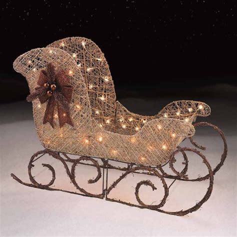 Lighted Santa And Sleigh Christmas Outdoor Decoration | The Cake Boutique