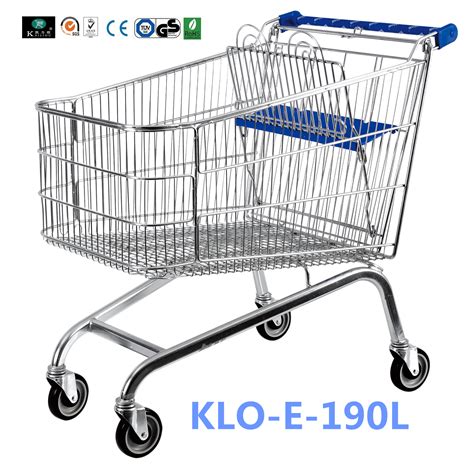 Unfoldable 190 Litre UK Shopping Cart / Metal Shopping Carts For Kids