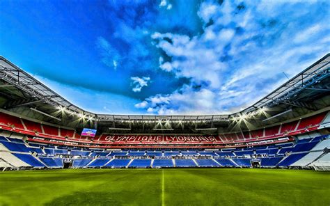 Download wallpapers Olympique Lyonnais Stadium, HDR, empty stadium ...