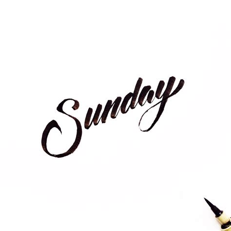 Sunday #calligraphy #lettering #typography #design #дизайн #каллиграфия #леттеринг #brushpen ...