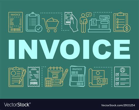 Invoice word concepts banner Royalty Free Vector Image