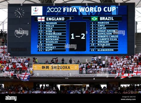 Soccer fifa world cup 2002 england v brazil quarter final hi-res stock photography and images ...