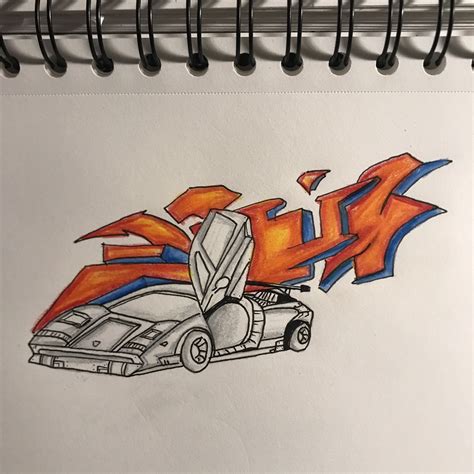 Follow for more on my instagram:mikah_art Car Drawings, Graffiti ...