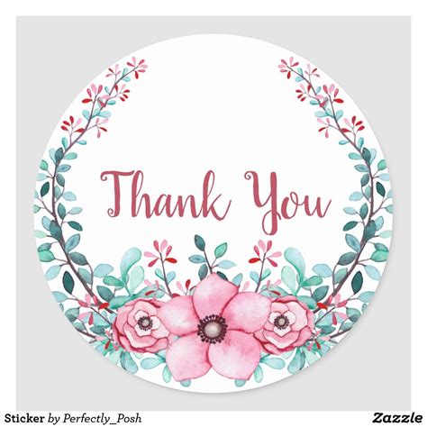 Sticker | Zazzle | Thank you wallpaper, Thank u cards, Birthday card drawing