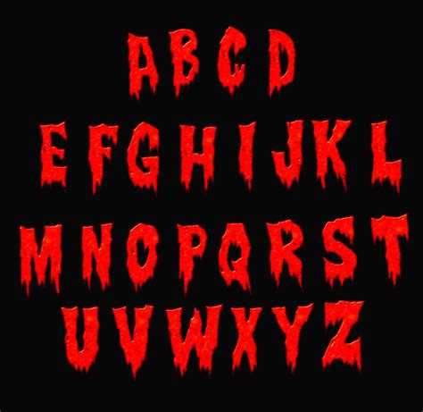 Spooky Alphabet PNG Alphabet Clipart 27 Png Files 300 Dpi. - Etsy