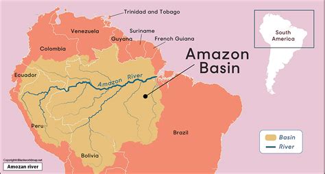 Amazon River on World Map - Blank World Map