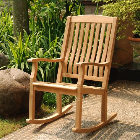 Richmond Solid Teak Wood Outdoor Rocking Chair – Cambridge Casual