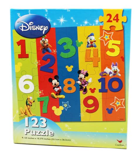 Disney's Mickey Mouse and Friends 1-10 Colored Numbers Kids Puzzle ...