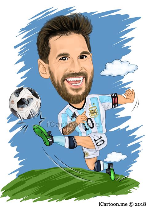 Lionel Messi in the world cup 2018 soccer caricature | Dibujos de ...