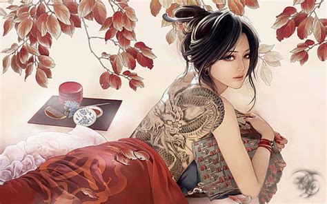 HD wallpaper: Traditional Japanese Woman Tattoo HD Wallpaper, Girls, Beautiful | Wallpaper Flare